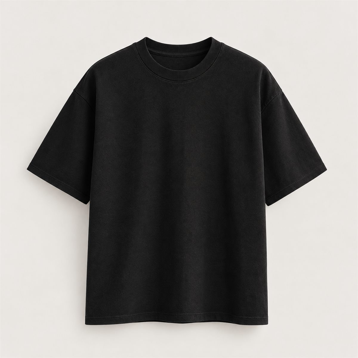 Heavyweight Boxy Tee in Black