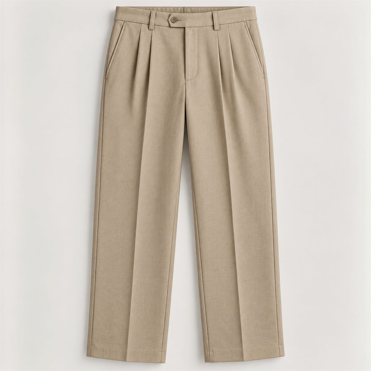 Pleated Wide Trouser in Sand