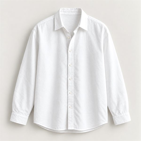 Relaxed Cotton Shirt in White
