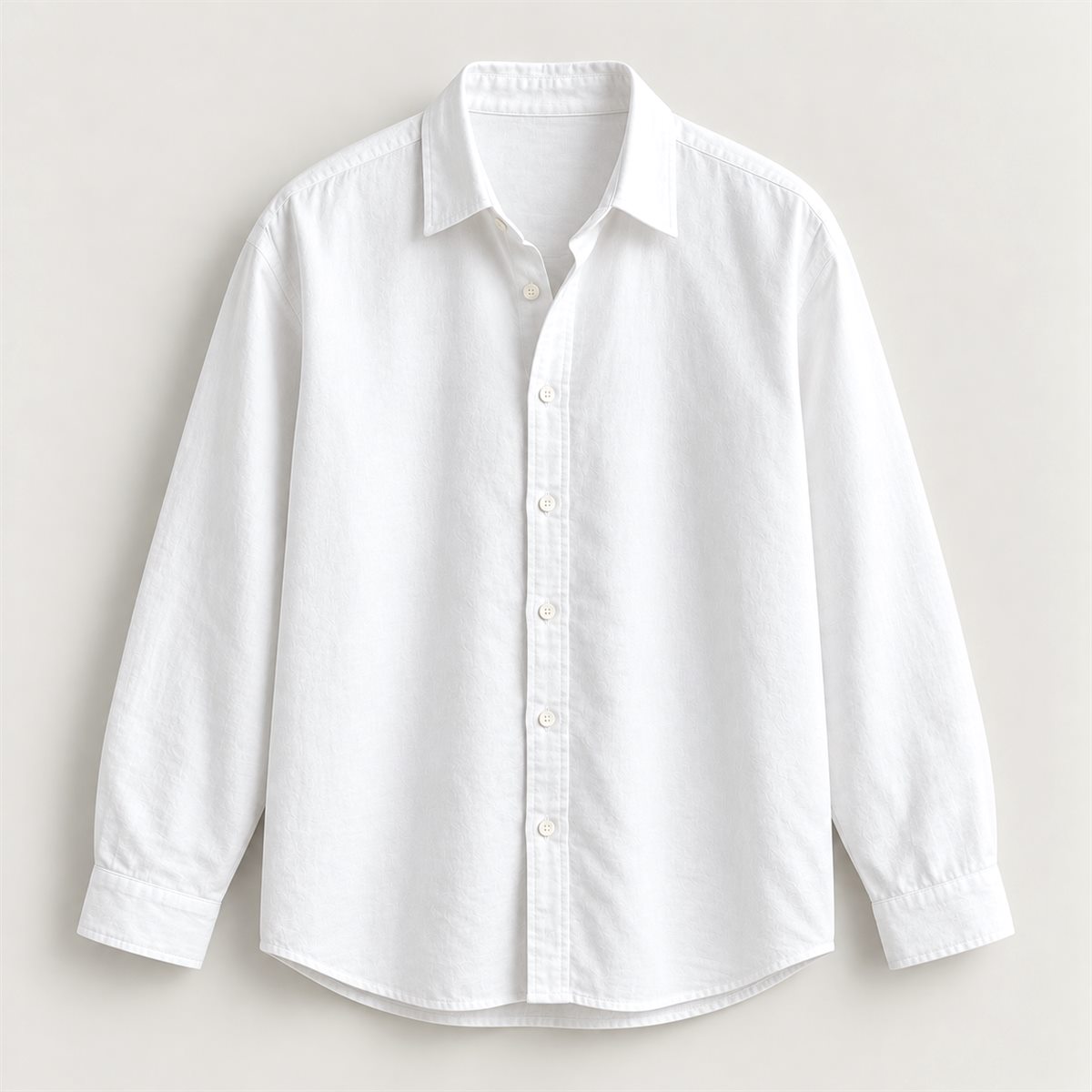 Relaxed Cotton Shirt in White