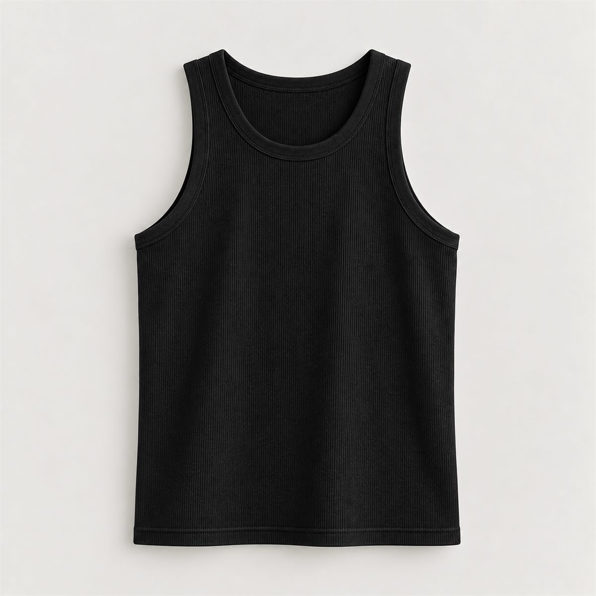 Ribbed Tank Top in Black